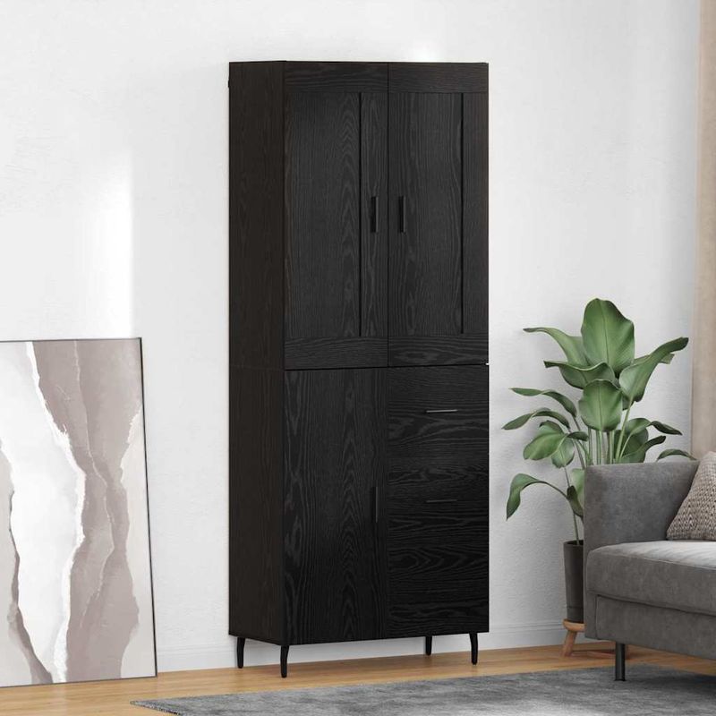 Casa si Gradina - Mobilier - Comode si corpuri - Corpuri bucatarie - Bufet 2 pcs Stejar Negru 69,5 x 34 x 180 cm Lemn compozit - Infinity.ro