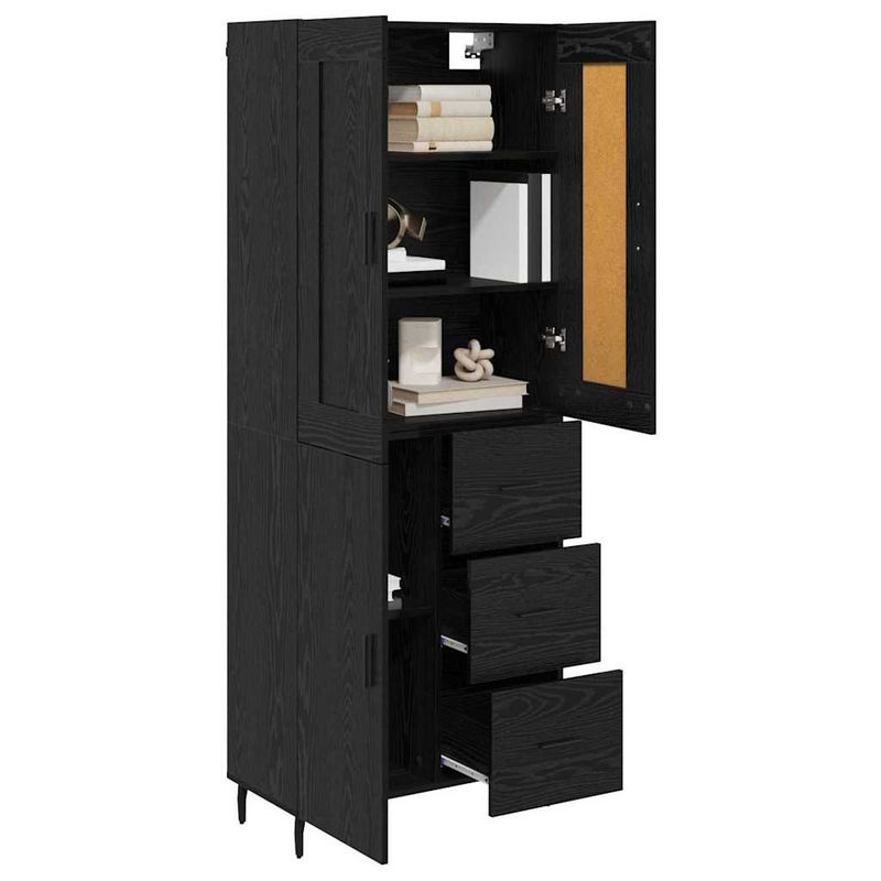 Casa si Gradina - Mobilier - Comode si corpuri - Corpuri bucatarie - Bufet 2 pcs Stejar Negru 69,5 x 34 x 180 cm Lemn compozit - Infinity.ro