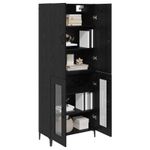 Casa si Gradina - Mobilier - Comode si corpuri - Comode - Bufet Pe perete Stejar Negru 69,5 x 34 x 180 cm Lemn compozit - Infinity.ro