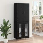 Casa si Gradina - Mobilier - Comode si corpuri - Comode - Bufet Pe perete Stejar Negru 69,5 x 34 x 180 cm Lemn compozit - Infinity.ro