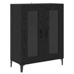 Casa si Gradina - Mobilier - Comode si corpuri - Comode - Bufet Pe perete Stejar Negru 69,5 x 34 x 180 cm Lemn compozit - Infinity.ro