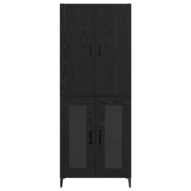 Casa si Gradina - Mobilier - Comode si corpuri - Comode - Bufet Pe perete Stejar Negru 69,5 x 34 x 180 cm Lemn compozit - Infinity.ro