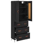 Casa si Gradina - Mobilier - Comode si corpuri - Corpuri bucatarie - Bufet cu sertar Stejar Negru 69,5 x 34 x 180 cm Lemn compozit - Infinity.ro