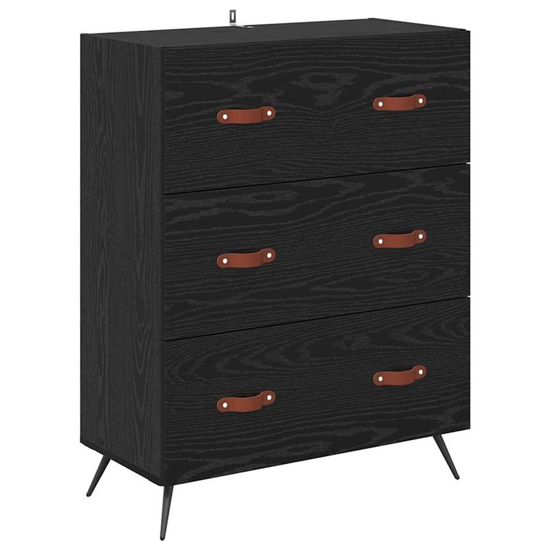 Casa si Gradina - Mobilier - Comode si corpuri - Corpuri bucatarie - Bufet cu sertar Stejar Negru 69,5 x 34 x 180 cm Lemn compozit - Infinity.ro