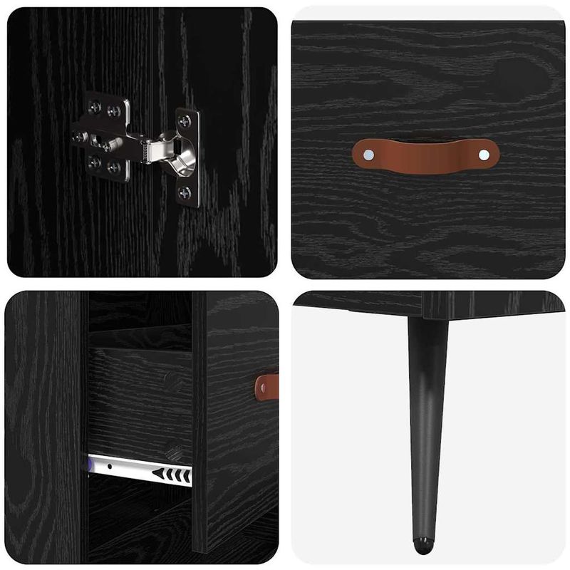 Casa si Gradina - Mobilier - Comode si corpuri - Corpuri bucatarie - Bufet cu sertar Stejar Negru 69,5 x 34 x 180 cm Lemn compozit - Infinity.ro