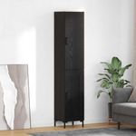 Casa si Gradina - Mobilier - Comode si corpuri - Comode - Bufet Pe perete 2 pcs Stejar Negru Lemn compozit - Infinity.ro