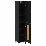 Casa si Gradina - Mobilier - Comode si corpuri - Comode - Bufet Pe perete 2 pcs Stejar Negru Lemn compozit - Infinity.ro