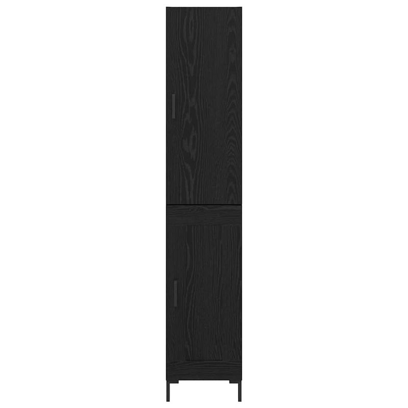 Casa si Gradina - Mobilier - Comode si corpuri - Comode - Bufet Pe perete 2 pcs Stejar Negru Lemn compozit - Infinity.ro