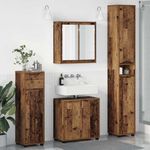 Casa si Gradina - Mobilier - Seturi de mobilier - Seturi baie - Set de mobilier pentru baie 4 pcs Lemn Vechi Lemn compozit - Infinity.ro