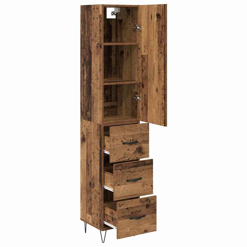 Casa si Gradina - Mobilier - Comode si corpuri - Corpuri bucatarie - Bufet cu sertar Lemn vechi 69,5 x 34 x 180 cm Lemn compozit - Infinity.ro