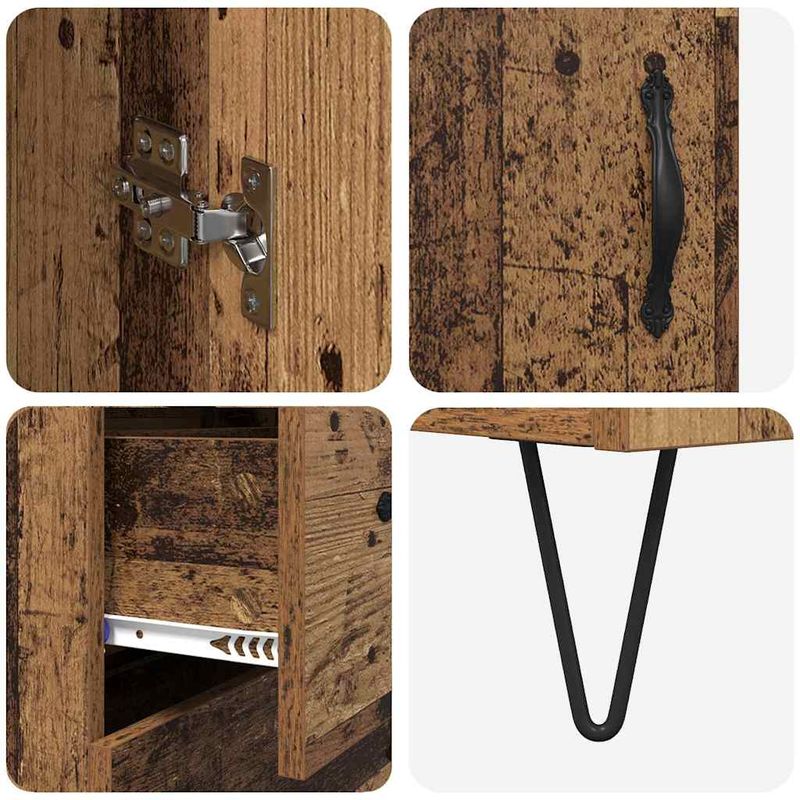 Casa si Gradina - Mobilier - Comode si corpuri - Corpuri bucatarie - Bufet cu sertar Lemn vechi 69,5 x 34 x 180 cm Lemn compozit - Infinity.ro