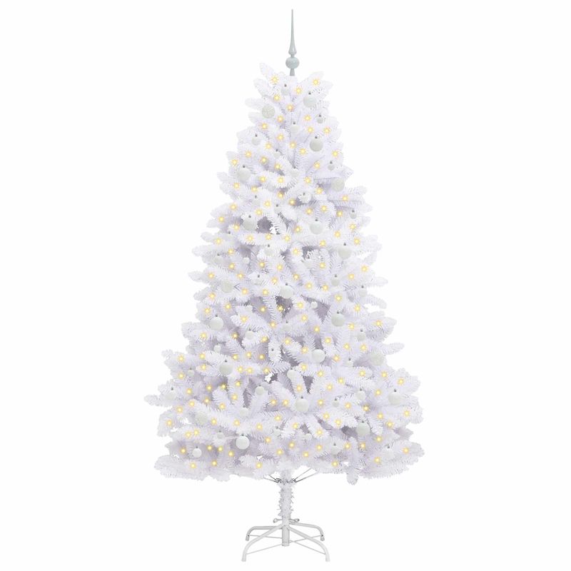 Casa si Gradina - Decoratiuni - Decoratiuni de sezon - Brad de Craciun artificial cu ramuri articulare Alb 210 cm - Infinity.ro
