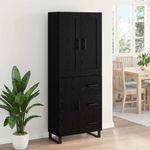 Casa si Gradina - Mobilier - Comode si corpuri - Comode - Bufet Pe perete cu sertar 2 pcs Stejar Negru Lemn compozit - Infinity.ro