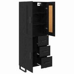 Casa si Gradina - Mobilier - Comode si corpuri - Comode - Bufet Pe perete cu sertar 2 pcs Stejar Negru Lemn compozit - Infinity.ro