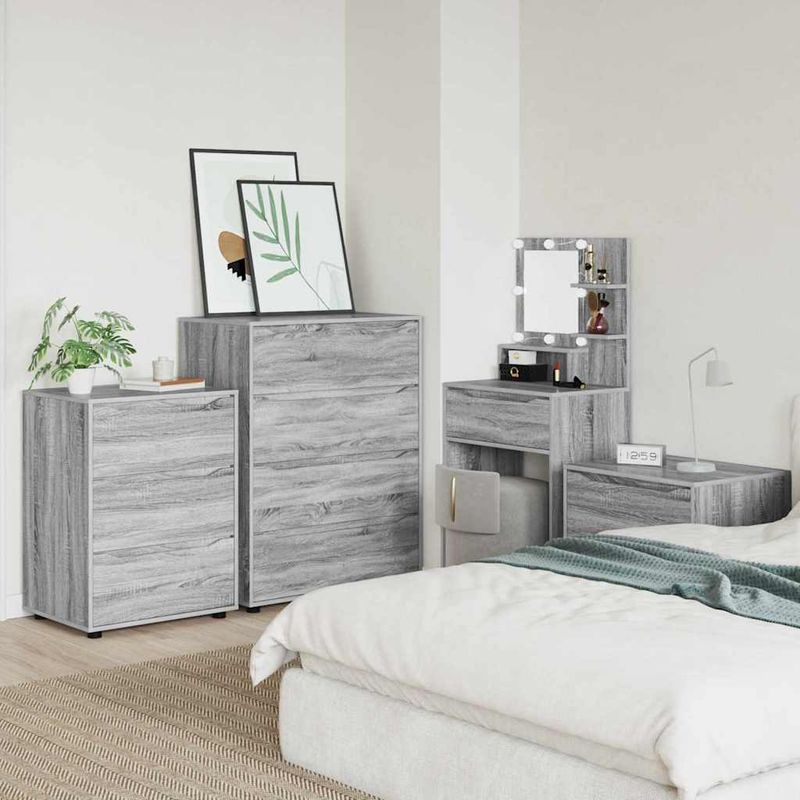 Casa si Gradina - Mobilier - Dulapuri si sifoniere - Dulapuri - Dulapuri de depozitare 2 pcs Gri Sonoma 80 x 48 x 105 cm - Infinity.ro