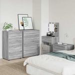 Casa si Gradina - Mobilier - Dulapuri si sifoniere - Dulapuri - Dulapuri de depozitare 2 pcs Gri Sonoma 60 x 48 x 105 cm - Infinity.ro