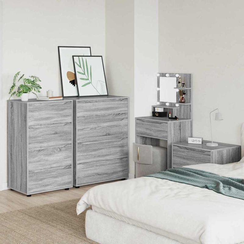 Casa si Gradina - Mobilier - Dulapuri si sifoniere - Dulapuri - Dulapuri de depozitare 2 pcs Gri Sonoma 60 x 48 x 105 cm - Infinity.ro