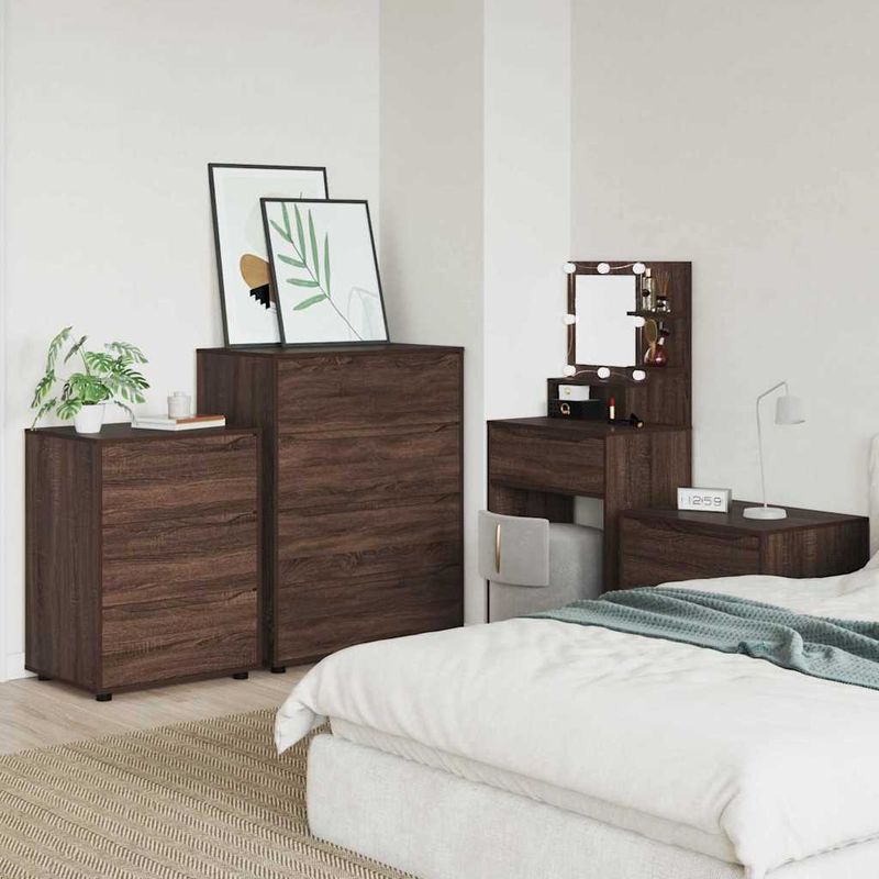 Casa si Gradina - Mobilier - Dulapuri si sifoniere - Dulapuri - Dulapuri de depozitare 2 pcs Stejar inchis 80 x 48 x 105 cm - Infinity.ro