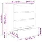 Casa si Gradina - Mobilier - Dulapuri si sifoniere - Dulapuri - Dulapuri de depozitare 2 pcs Stejar inchis 80 x 48 x 105 cm - Infinity.ro
