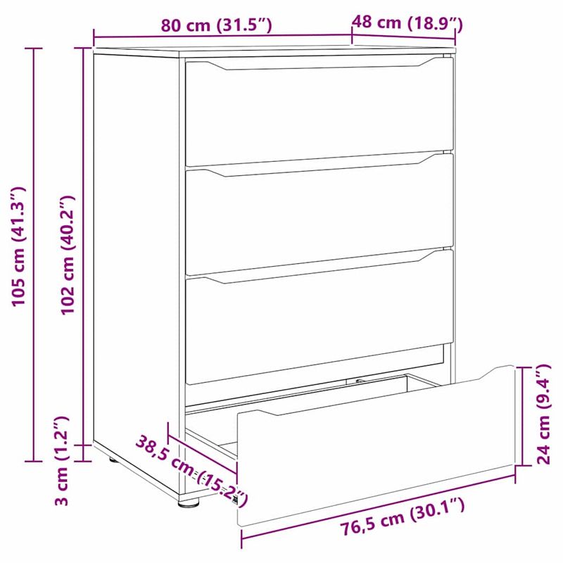 Casa si Gradina - Mobilier - Dulapuri si sifoniere - Dulapuri - Dulapuri de depozitare 2 pcs Stejar inchis 80 x 48 x 105 cm - Infinity.ro