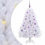 Casa si Gradina - Decoratiuni - Decoratiuni de sezon - Brad de Craciun artificial cu ramuri articulare Alb 150 cm - Infinity.ro