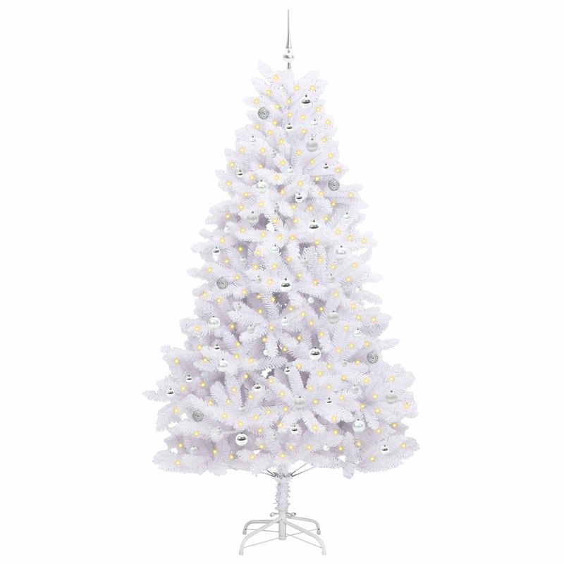 Casa si Gradina - Decoratiuni - Decoratiuni de sezon - Brad de Craciun artificial cu ramuri articulare Alb 240 cm - Infinity.ro