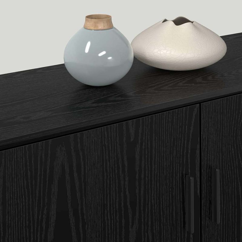 Casa si Gradina - Mobilier - Seturi de mobilier - Seturi living - Set Dulap TV montat pe perete Pe perete 3 pcs Stejar Negru - Infinity.ro