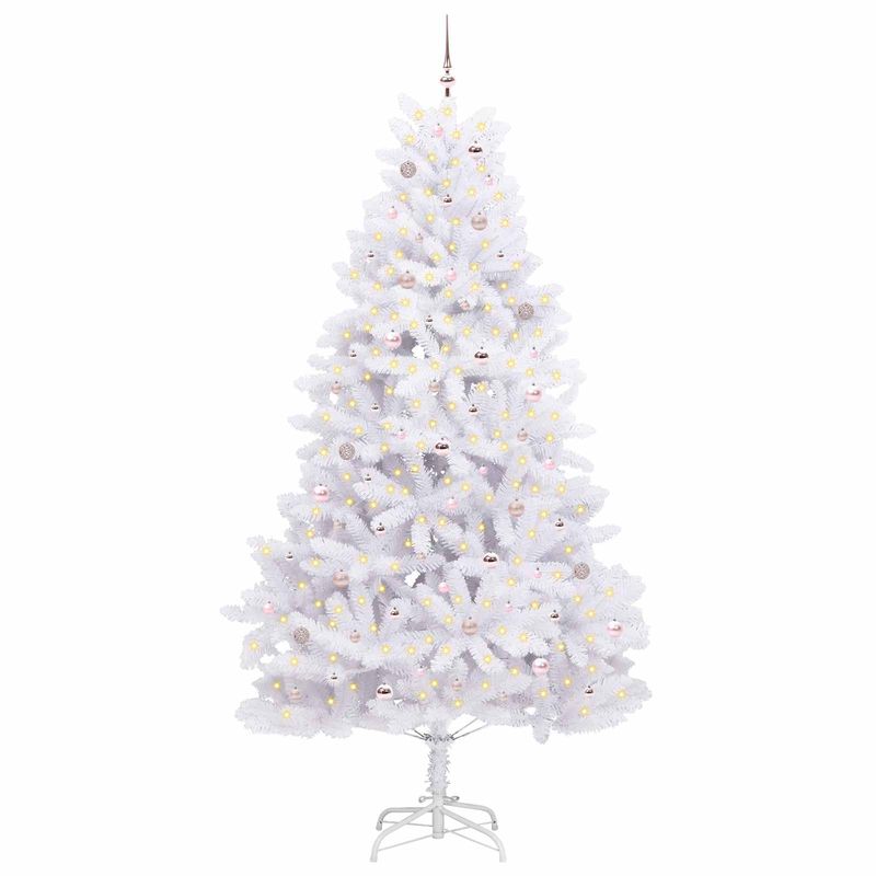 Casa si Gradina - Decoratiuni - Decoratiuni de sezon - Brad de Craciun artificial cu ramuri articulare Alb 270 cm - Infinity.ro