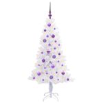Casa si Gradina - Decoratiuni - Decoratiuni de sezon - Brad de Craciun artificial cu 150 LED Alb 150 cm PVC si Otel - Infinity.ro
