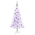 Casa si Gradina - Decoratiuni - Decoratiuni de sezon - Brad de Craciun artificial cu 150 LED Alb 150 cm PVC si Otel - Infinity.ro