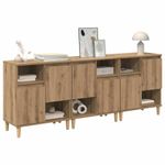 Casa si Gradina - Mobilier - Comode si corpuri - Comode - Bufeturi 3 pcs Stejar Artizanal 60 x 35 x 70 cm Lemn compozit - Infinity.ro