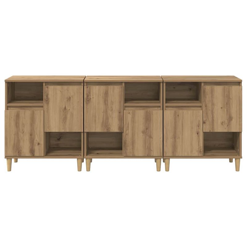 Casa si Gradina - Mobilier - Comode si corpuri - Comode - Bufeturi 3 pcs Stejar Artizanal 60 x 35 x 70 cm Lemn compozit - Infinity.ro