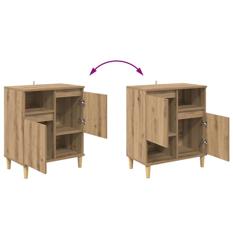 Casa si Gradina - Mobilier - Comode si corpuri - Comode - Bufeturi 3 pcs Stejar Artizanal 60 x 35 x 70 cm Lemn compozit - Infinity.ro