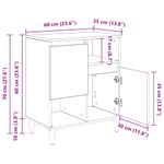 Casa si Gradina - Mobilier - Comode si corpuri - Comode - Bufeturi 3 pcs Stejar Artizanal 60 x 35 x 70 cm Lemn compozit - Infinity.ro