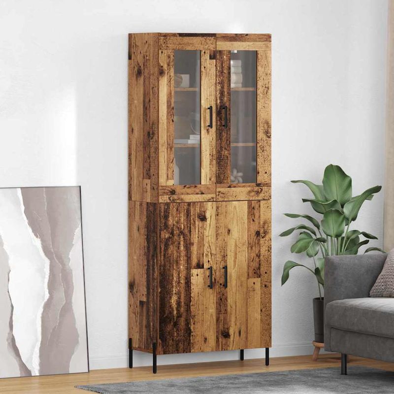 Casa si Gradina - Mobilier - Comode si corpuri - Corpuri bucatarie - Bufet Pe perete Lemn Vechi 69,5 x 34 x 180 cm Lemn compozit - Infinity.ro