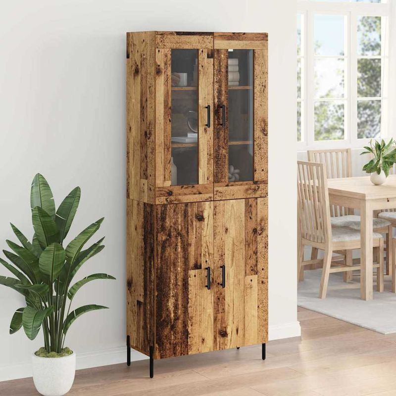 Casa si Gradina - Mobilier - Comode si corpuri - Corpuri bucatarie - Bufet Pe perete Lemn Vechi 69,5 x 34 x 180 cm Lemn compozit - Infinity.ro