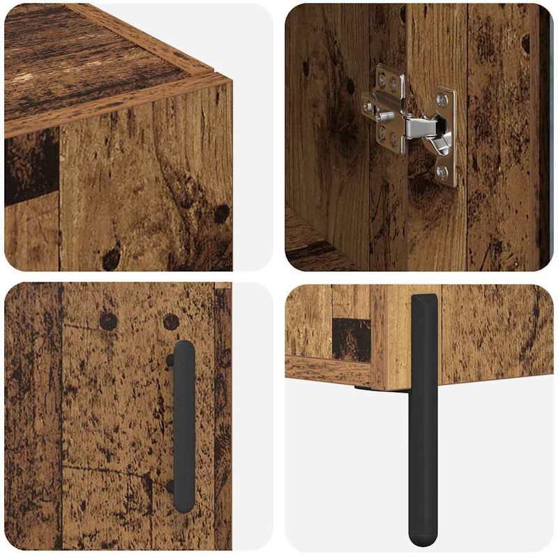 Casa si Gradina - Mobilier - Comode si corpuri - Corpuri bucatarie - Bufet Pe perete Lemn Vechi 69,5 x 34 x 180 cm Lemn compozit - Infinity.ro