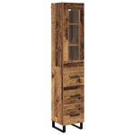 Casa si Gradina - Mobilier - Comode si corpuri - Corpuri bucatarie - Bufet cu sertar Lemn Vechi 69,5 x 34 x 180 cm Lemn compozit - Infinity.ro