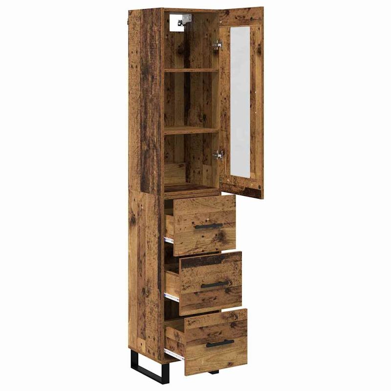 Casa si Gradina - Mobilier - Comode si corpuri - Corpuri bucatarie - Bufet cu sertar Lemn Vechi 69,5 x 34 x 180 cm Lemn compozit - Infinity.ro