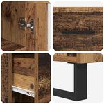 Casa si Gradina - Mobilier - Comode si corpuri - Corpuri bucatarie - Bufet cu sertar Lemn Vechi 69,5 x 34 x 180 cm Lemn compozit - Infinity.ro