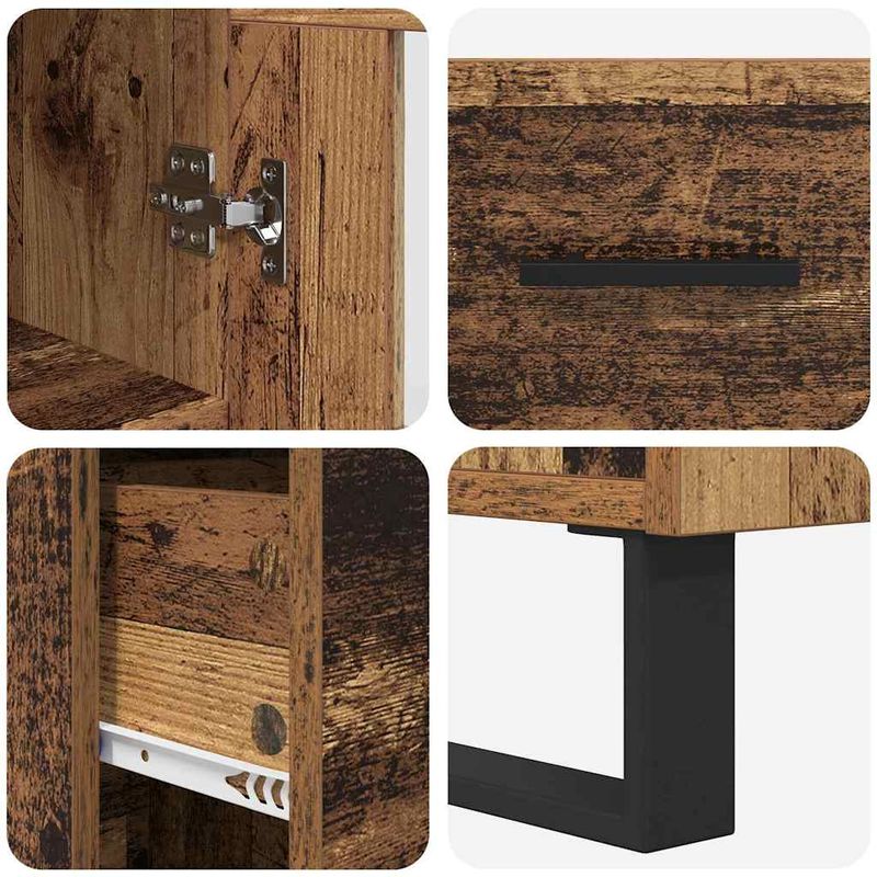 Casa si Gradina - Mobilier - Comode si corpuri - Corpuri bucatarie - Bufet cu sertar Lemn Vechi 69,5 x 34 x 180 cm Lemn compozit - Infinity.ro