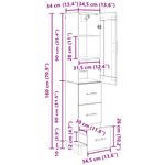 Casa si Gradina - Mobilier - Comode si corpuri - Corpuri bucatarie - Bufet cu sertar Lemn Vechi 69,5 x 34 x 180 cm Lemn compozit - Infinity.ro
