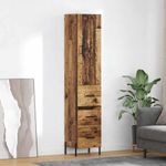 Casa si Gradina - Mobilier - Comode si corpuri - Corpuri bucatarie - Bufet cu sertar Lemn Vechi 34,5 x 34 x 180 cm Lemn compozit - Infinity.ro