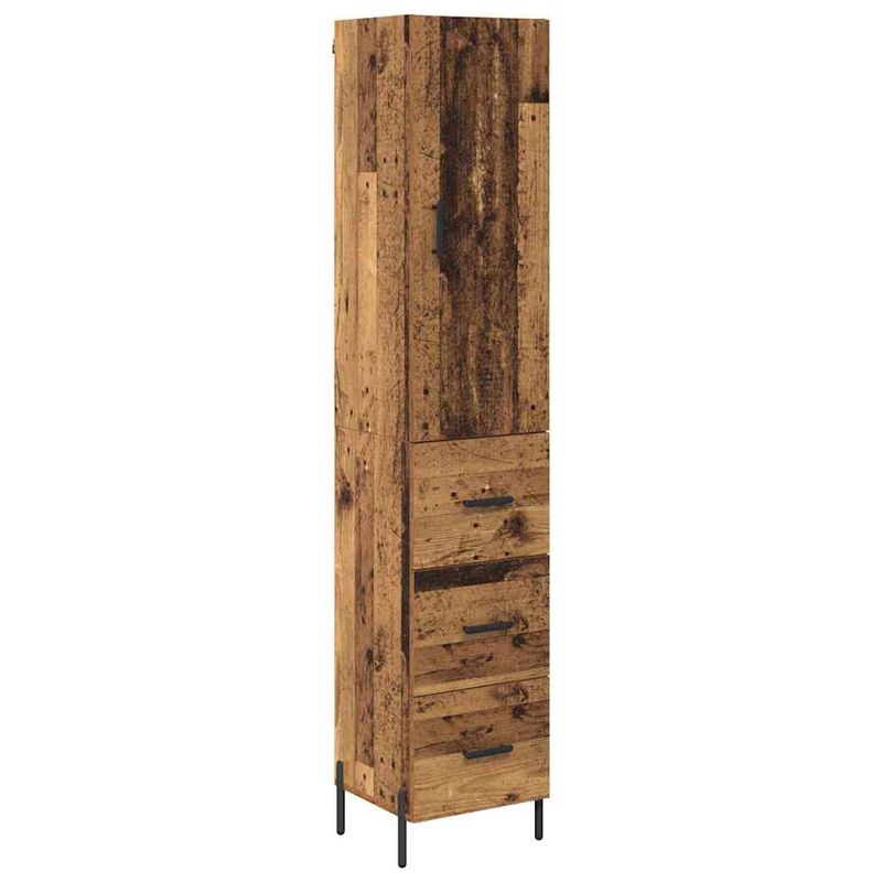 Casa si Gradina - Mobilier - Comode si corpuri - Corpuri bucatarie - Bufet cu sertar Lemn Vechi 34,5 x 34 x 180 cm Lemn compozit - Infinity.ro