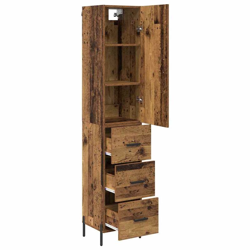 Casa si Gradina - Mobilier - Comode si corpuri - Corpuri bucatarie - Bufet cu sertar Lemn Vechi 34,5 x 34 x 180 cm Lemn compozit - Infinity.ro