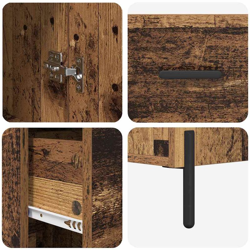 Casa si Gradina - Mobilier - Comode si corpuri - Corpuri bucatarie - Bufet cu sertar Lemn Vechi 34,5 x 34 x 180 cm Lemn compozit - Infinity.ro