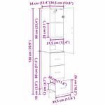 Casa si Gradina - Mobilier - Comode si corpuri - Corpuri bucatarie - Bufet cu sertar Lemn Vechi 34,5 x 34 x 180 cm Lemn compozit - Infinity.ro