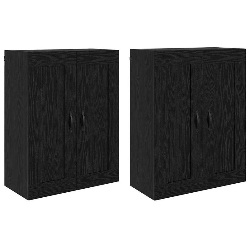 Casa si Gradina - Mobilier - Comode si corpuri - Comode - Usi pentru dulapuri montate pe perete 2 pcs Stejar Negru - Infinity.ro