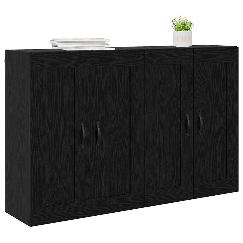 Casa si Gradina - Mobilier - Comode si corpuri - Comode - Usi pentru dulapuri montate pe perete 2 pcs Stejar Negru - Infinity.ro