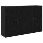 Casa si Gradina - Mobilier - Comode si corpuri - Comode - Usi pentru dulapuri montate pe perete 2 pcs Stejar Negru - Infinity.ro